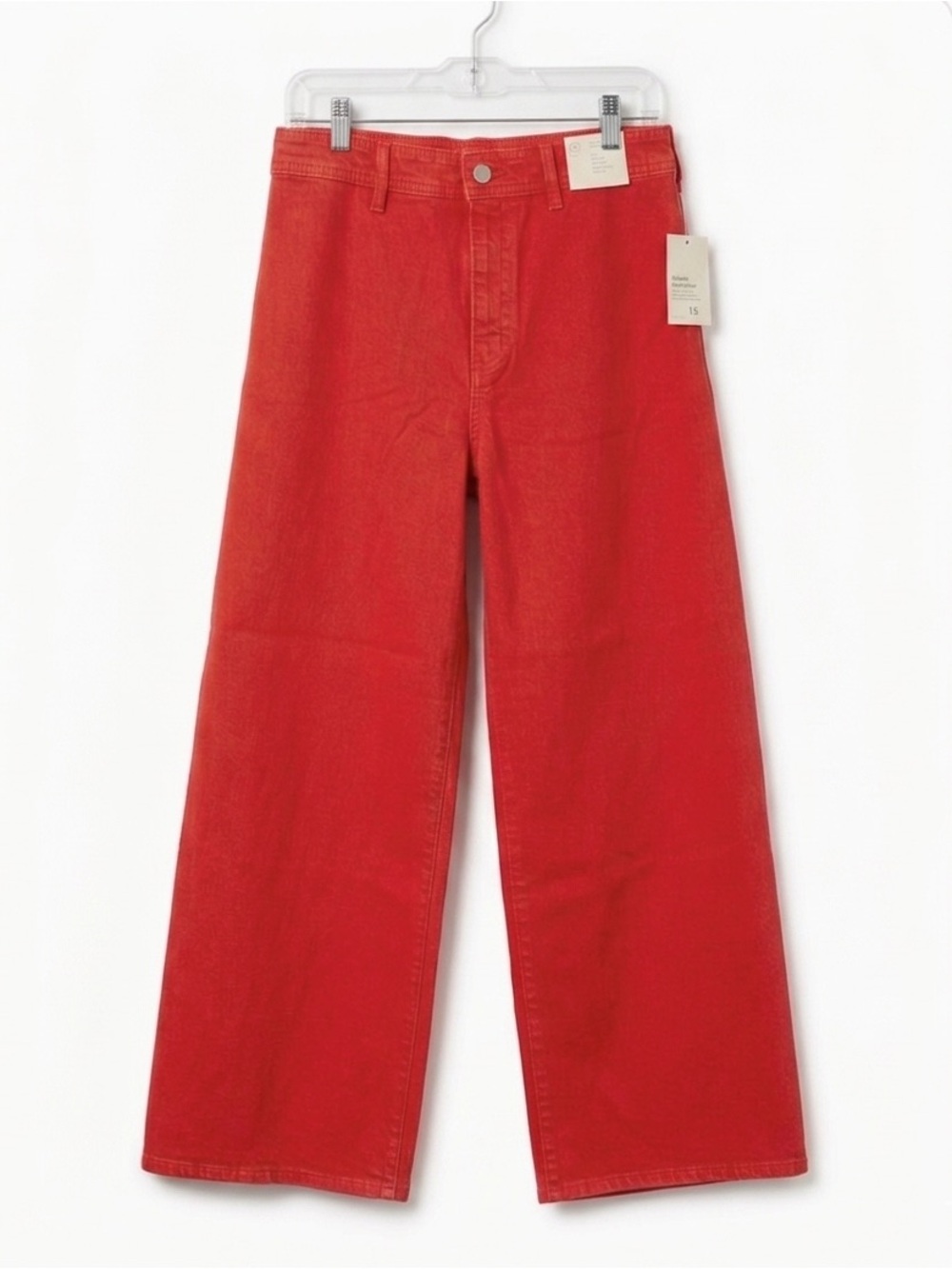 Universal Thread Red Wide Leg Jeans - Women's Flare size 10 Sailor Spring Summer